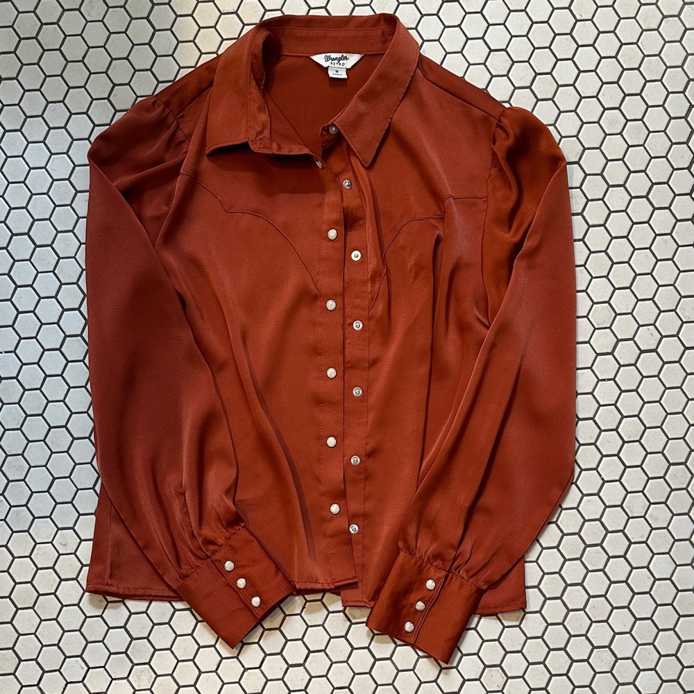 Wrangler Retro Satin Rodeo Blouse